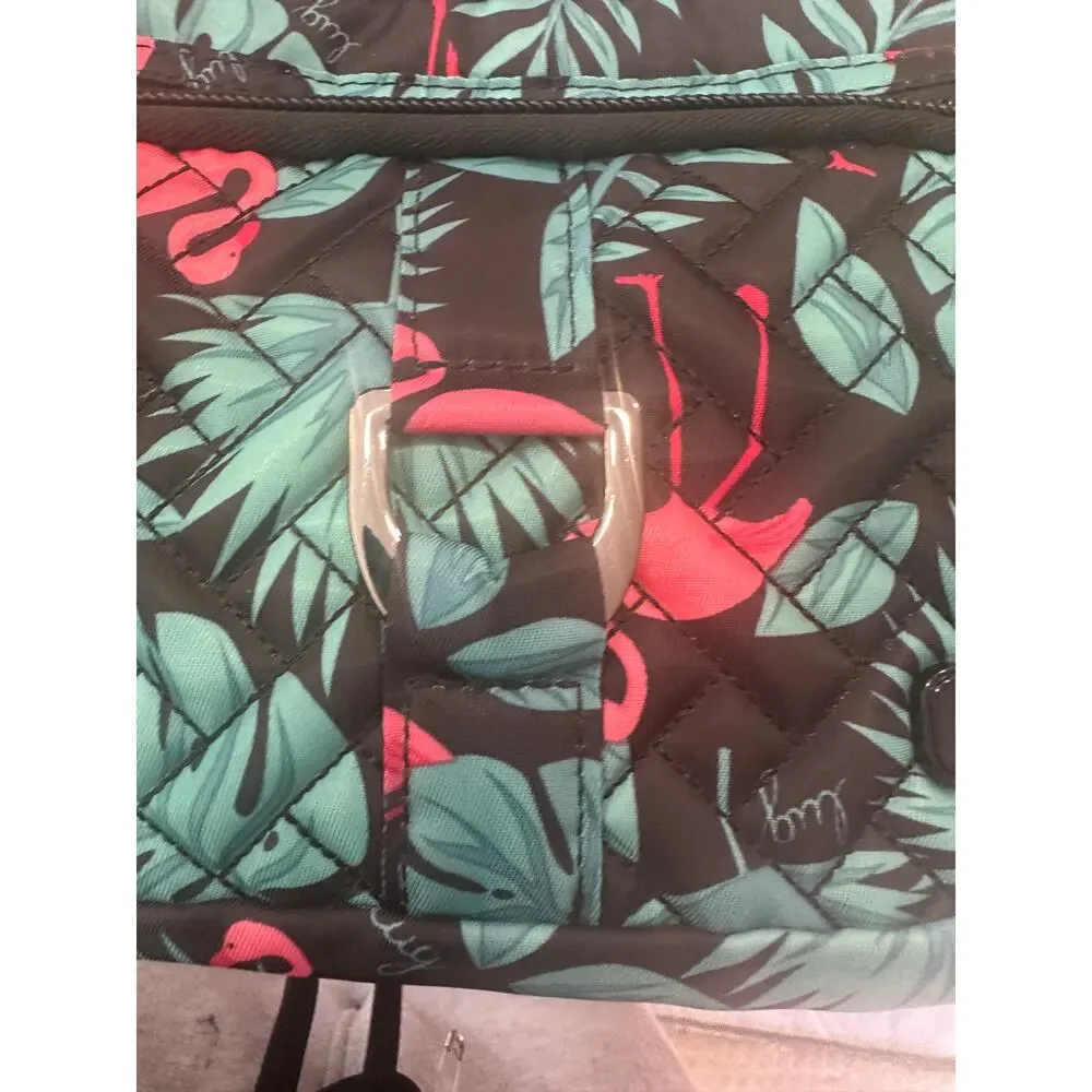 Lug Tropical Flamingo Crossbody Bag – Quilted, Lightweight